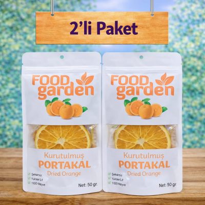FOOD garden Kurutulmuş Portakal - Katkısız Şeker İlavesiz 2x50 gr